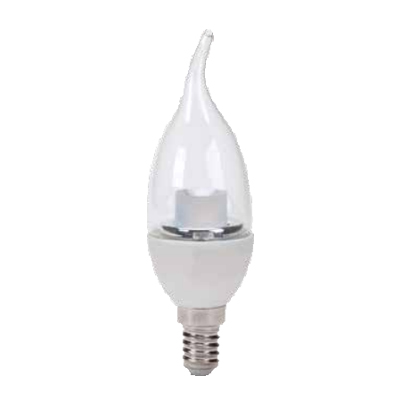 لامپ LED شمعی اشکی شفاف لنزی